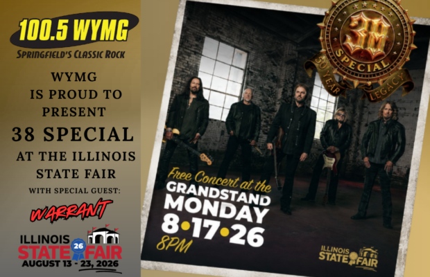100.5 WYMG Presents 38 Special to the Illinois State Fair 100.5 WYMG Presents 38 Special to the Illinois State Fair